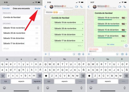 Así luce la nueva herramienta desde un iPhone