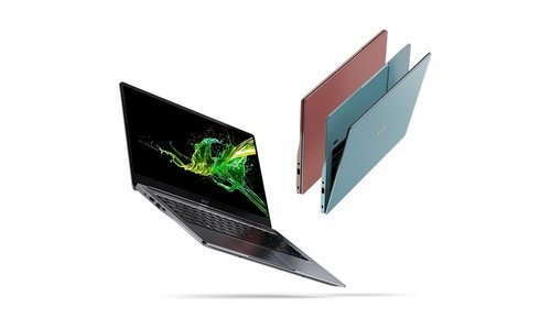 El Acer Swift 3, disponible en azul, gris y rosa.