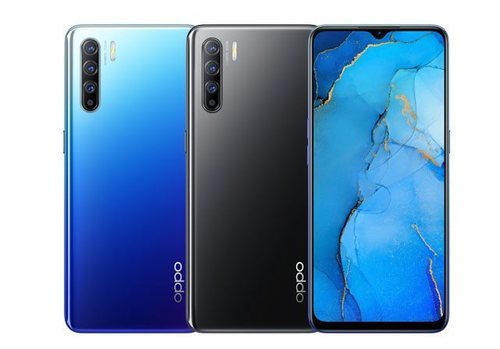 Azul y blanco son los colores elegidos para este OPPO Reno 3 4G, que mantiene el diseño exterior.