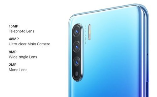 Cuatro cámaras montará el OPPO Reno 3 4G, presidido por su sensor principal de 48 MP.