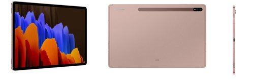 Samsung Galaxy Tab S7+ Mystic Bronze.